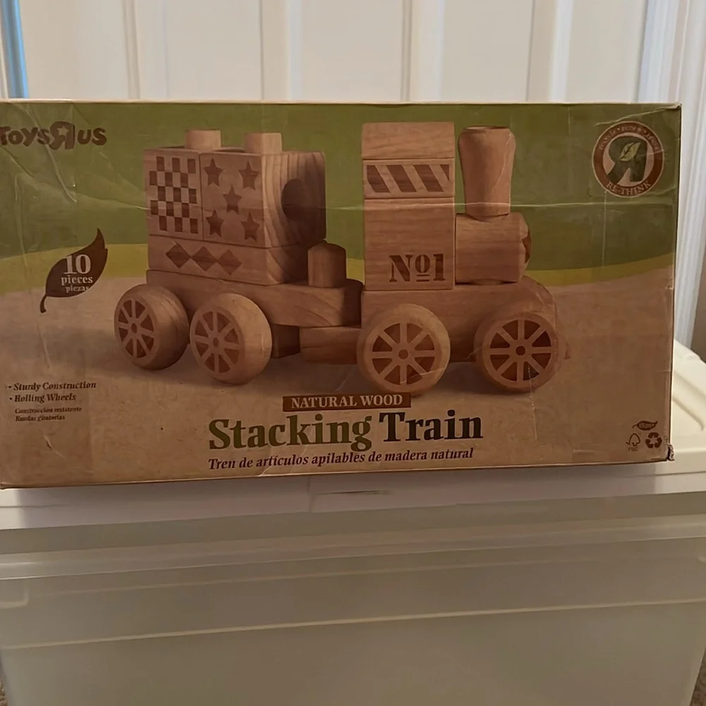 Toys r Us Natural Wood Train Set
